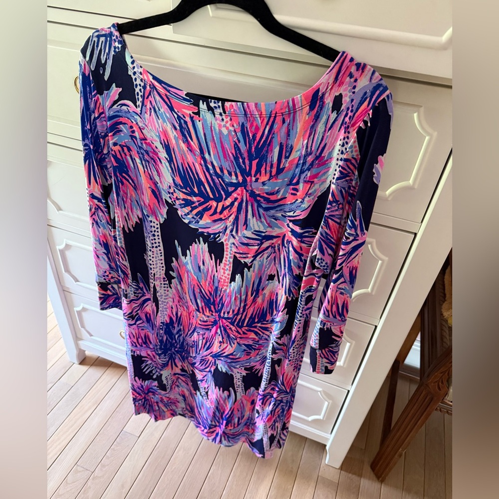 Lilly Pulitzer women's Navy Sophie "Palms up" Dress Size XL
